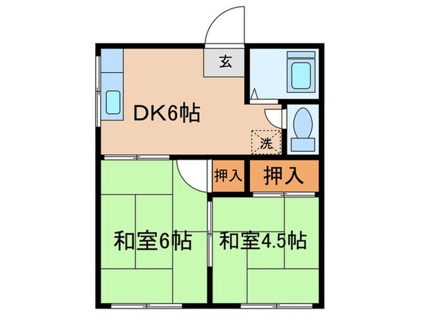 杉浦ハイツの物件間取画像